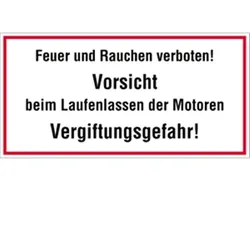Schild Feuer und Rauchen verboten! Vorsicht ..., Kunststoff, 400x200 mm