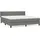 vidaXL Boxspringbett mit Matratze Dunkelgrau 180x200 cm Stoff