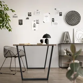 ML-Design Tischbeine Trapez 75x72 cm V-Form Schwarz, Profil 8x2 cm, Stahl pulverbeschichtet, geneigt, Industriedesign, Metall 75x8x72 Esszimmer, Tische, Esstische, Tischsysteme