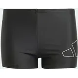 Adidas Performance Big Bars Kids Boxer-Badehose Black / White 116