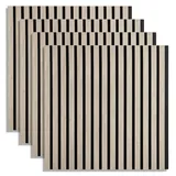 Homestyle4u Akustikpaneel Homestyle4u Grau 4 St. 60 x 60 x 2 cm