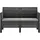 vidaXL 2-Sitzer Gartensofa mit Kissen Anthrazit PP Rattan