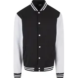 URBAN CLASSICS 2-tone College Sweat Basic Jacke Black / White XL