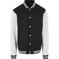 URBAN CLASSICS 2-tone College Sweat Basic Jacke Black / White XL