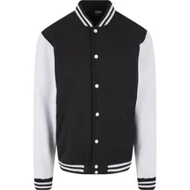 URBAN CLASSICS 2-tone College Sweat Basic Jacke Black / White XL