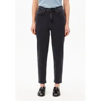 ARMEDANGELS MAIRAA HIGH WAIST MOM JEANS | recycelter Baumwoll Mix Comfort Stretch - schwarz (29-34)