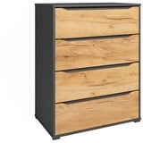 Vicco Kommode Ruben 80 x 102 cm Anthrazit Eiche Highboard