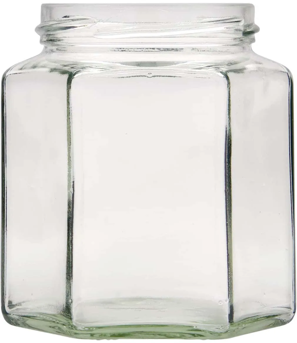 Hexagonale pot, 390 ml, monding: twist-off (TO 70)