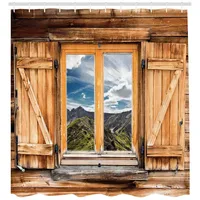 ABAKUHAUS Duschvorhang Berge und Täler 175 x 240 cm