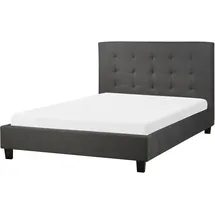 Beliani Bett mit Lattenrost Stoff La Rochelle 140 x 200 cm