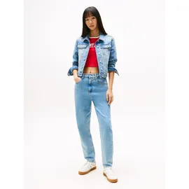 Tommy Hilfiger Ai4116 Mom Tapered Fit Hochtaillierte Jeans Denim Light 30 28