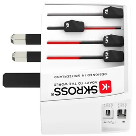 SKROSS Reiseadapter MUV USB Weiß