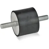 Ganter Normelemente GN 351-60-40-M10-SS-55 351-60-40-M10-SS-55-Gummipuffer, schwarz, Gewinde: M10 Durchmesser: 60mm, 2 Stück