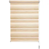 LIEDECO Doppelrollo Farbverlauf 70 x 150 cm braun