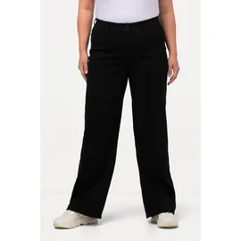 Ulla Popken Funktionshose Jeans Mary, weites Bein, 5-Pocket-Schnitt, schwarz 116 724600100-116 - 48W / 34L