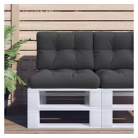 vidaXL Palettenkissen 120 x 80 x 10 cm schwarz 2-tlg.