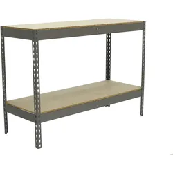 SimonRack Metallregal ohne Schrauben mit Simonforte 2 Regale 2 Regale. Grau/Holzfarbe 900x1200x450 mm