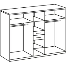 WIMEX Kleiderschrank Diver, mit 2 Spiegeltüren, 2 Schubkästen mittig, grau