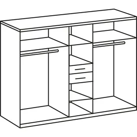 WIMEX Kleiderschrank Diver, mit 2 Spiegeltüren, 2 Schubkästen mittig, grau