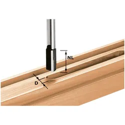 Festool HW S8 D25/20 Nutfräser 25 x 20 x 60 x 8 mm ( 490975 ) für Oberfräse OF 900, OF 1000, OF 1010, OF 1010 R, OF 1400, OF 2000, OF 2200