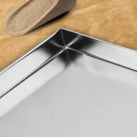 Kadax Kuchenblech aus Zinkblech, Backblech in zwei Größen, Pizzablech rechteckig für Backofen,