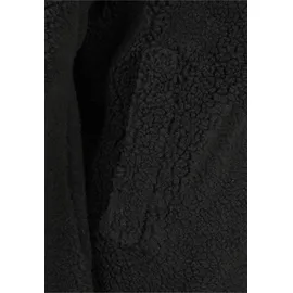 URBAN CLASSICS Ladies Sherpa Biker Jacket - Schwarz