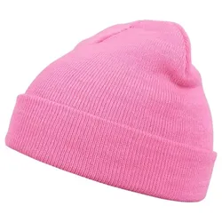 Mütze Basic Flap Beanie uni neon pink