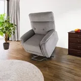 Fernsehsessel Aufstehhilfe, XXL-Relaxsessel, Liegefunktion, 200 kg Belastbarkeit, XXL-Sessel , Schlaffunktion, Mikrofaser, Anthrazit, Raburg Samson