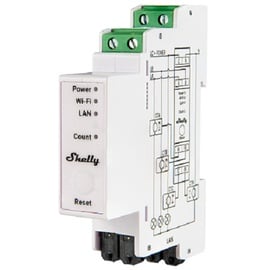 Shelly Pro 3EM, DIN-Schienen-Stromverbrauchsmessgerät, 3-Phasen, 120A, Strommesssensor (213530)