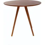 miliboo Design-Esstisch rund Ø 90 cm Nussbaum