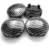 BDVIK 4 Stück Car Radnabenkappen für Skoda Karoq/2017 2018 2019 2020 2021 2022 2023,Langlebig Sonnenschutz Wasserdicht Nabendeckel Styling Auto Zubehör (OD 60mm ID 56mm),A/Carbon Pattern