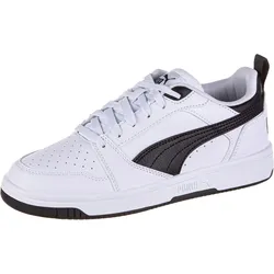 PUMA Rebound V6 Sneaker Kinder in puma white-puma black-puma black, Größe 39 - weiß