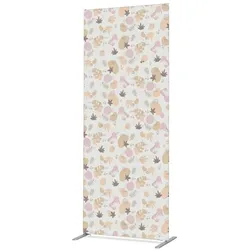 SHOWDOWN Displays Showdown Textil Raumteiler Deko - 85-200 Foya Blumen - Blumenmuster - Schwarzer Rahmen