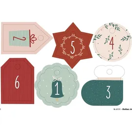 Folia Adventskalender-Set Beutel in Juteoptik