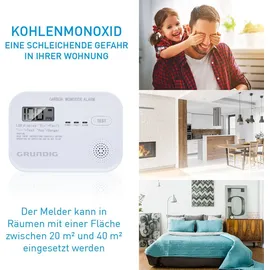 Grundig Kohlenmonoxid Melder KD-218A Weiß