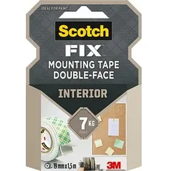 Scotch FIXTM INTERIOR doppelseitiges Klebeband 19,0 mm x 1,5 m, 1 Rolle