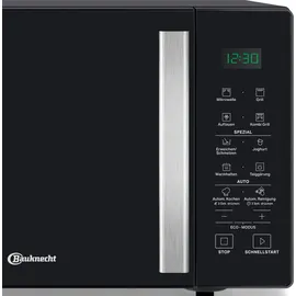 Bauknecht Mikrowelle mit Grill Funktion 25 l Garraum 900 W MW 253 SM2 - Schwarz