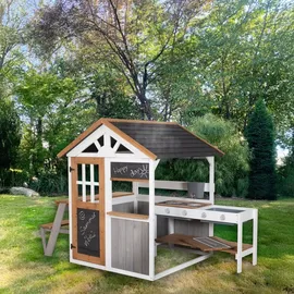 roba Spielhaus mit Tischset und BBQ-Küche Multicolor/Holz