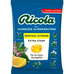 RICOLA o.Z.Beutel Menthol-Zitrone extra stark Bon. 75 g