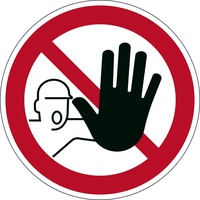 Durable Sicherheitskennzeichen ''Zutritt verboten''