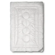 John Cotton Magicline, Bettdecke, 155x220 cm, | Premium Duo Winterdecke mit 100% Baumwolle. Bezug: - weiß,