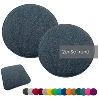 Heimtexland ® 2er Pack Sitzkissen Filz Stuhlkissen Bodenkissen Polster
