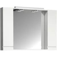 VCM Mid.you Spiegelschrank, Weiß, Holzwerkstoff, 4 Fächer, 100x71x14 cm