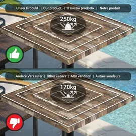 GGM Möbel JAMAIKA | Vintage Old | B:T 70 x 70 cm | Topalit Tischplatte