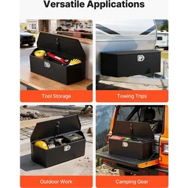Vevor Anhänger-Zungenbox Anhängerbox Werkzeugkasten 914 x 305 x 305 mm, Kohlenstoffstahl Anhängerbox-Aufbewahrung mit Schloss & Schlüsseln, Utility-Anhänger-Zungen-Werkzeugkiste für Wohnmobil usw.
