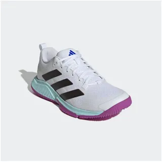 Adidas Damen Hallenschuhe Court Team Bounce 2.0 Ftwr White/Core Black/Purple 41 1/3 - 41 1/3