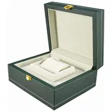 ROUHO Luxus PU Leder Uhrenbox Schmuck Aufbewahrungsbox Geschenkbox mit Kissen für Rolex