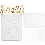 Malte Haaning Plastic A/S Stiftplatten 4455 für Bügelperlen Midi 5+ Buchstaben und Zahlen 2 Stück