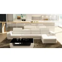 JVmoebel Ecksofa Modern Ecksofa mit USB Polster Leder Design Sofa Garnitur, Made in Europa weiß