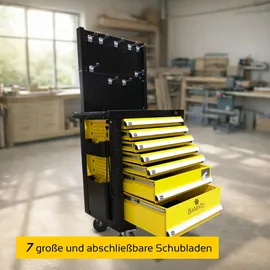 BAMATO Premium Werkstattwagen WORK-550 mit 348-tlg CrV Werkzeugset